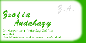 zsofia andahazy business card